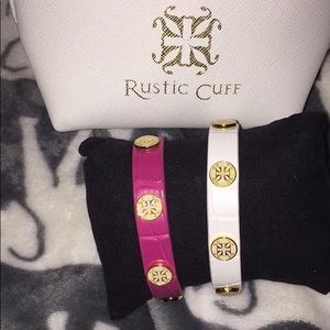 Macy Patent Rustic Cuff Bracelet Set